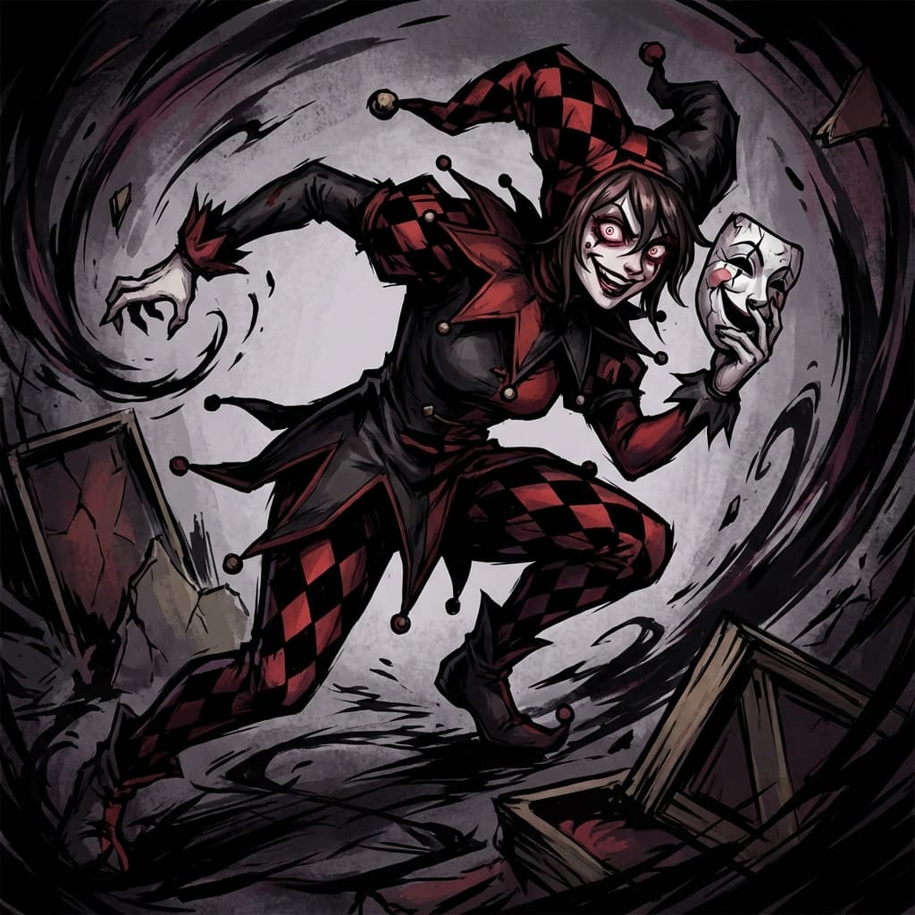 Harlequin the seductive rival clown